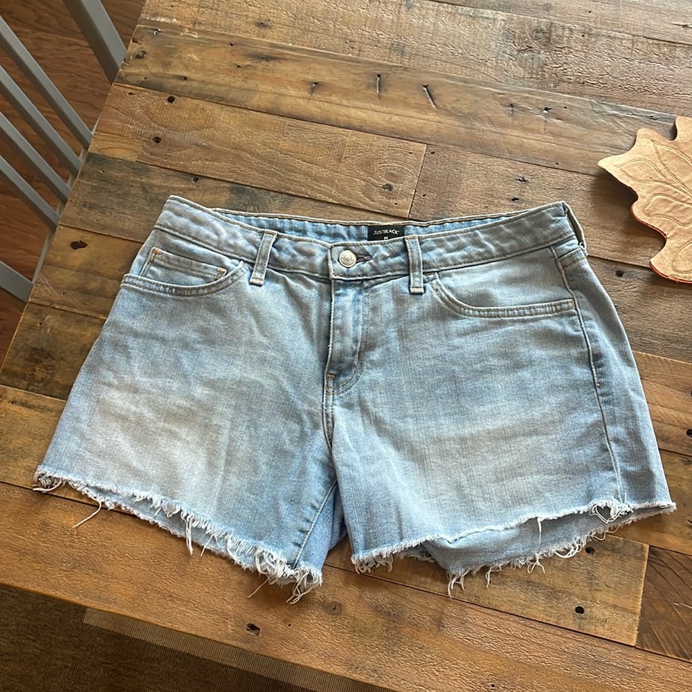 Just Black Light Blue Jean Shorts